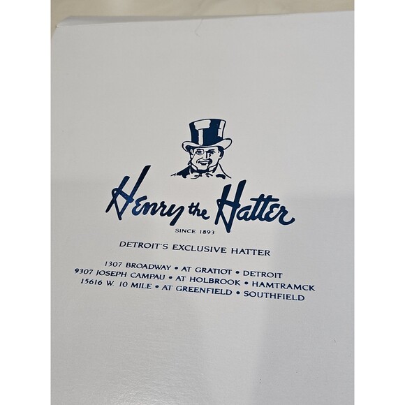 Henry The Hatter Detroit Mens Size 6 7/8 Gray Genuine Fur Felt Derby Fedora Hat - Picture 13 of 14